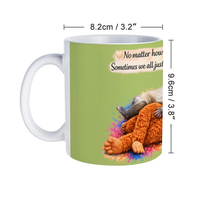 Hug For Punch full-print green mug 330 ml
