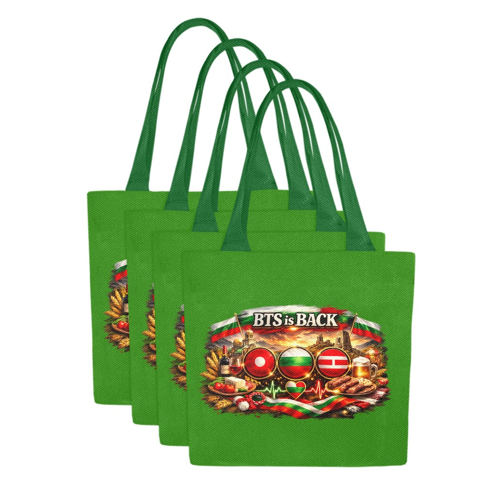 BTS IS BACK Bulgarian edition model 🇧🇬Friendly Set of 4 Tote Bags