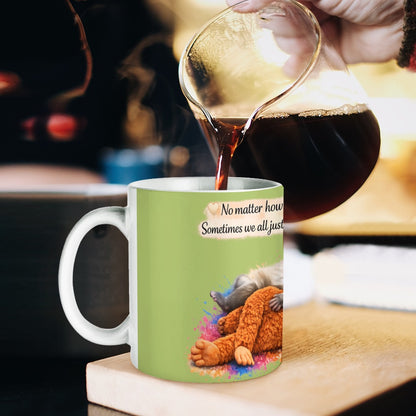 Hug For Punch full-print green mug 330 ml