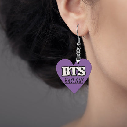 PROMO ‼️Wooden earrings pendant  BTSarmy