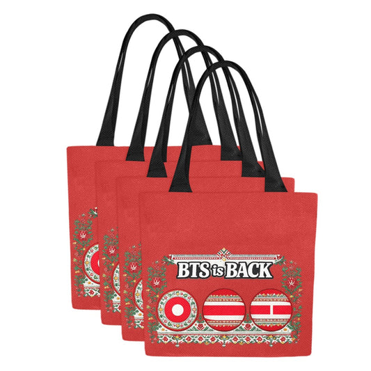 BTS IS BACK Bulgarian version model 2 🇧🇬Friendly Set of 4 Tote Bags