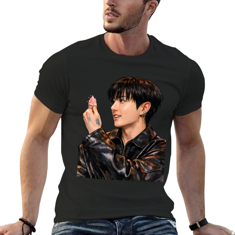 New cotton Unisex  Sleeve T-shirt k-pop JK meme