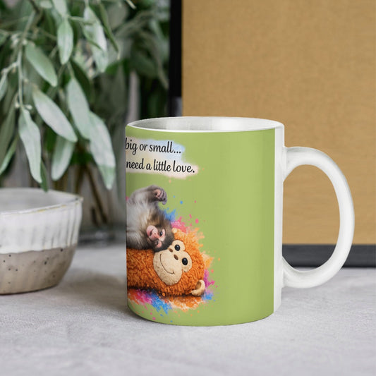 Hug For Punch full-print green mug 330 ml